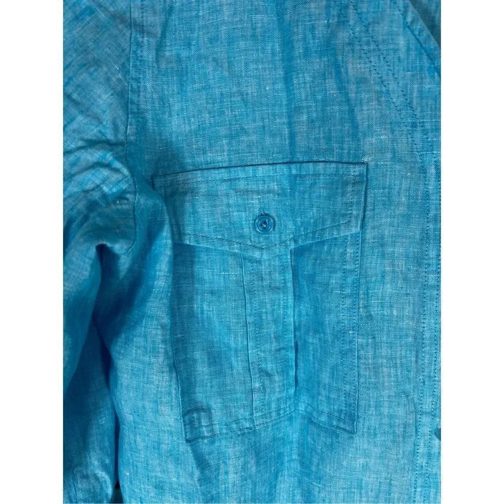 Orvis button down linen shirt - Picture 3 of 6